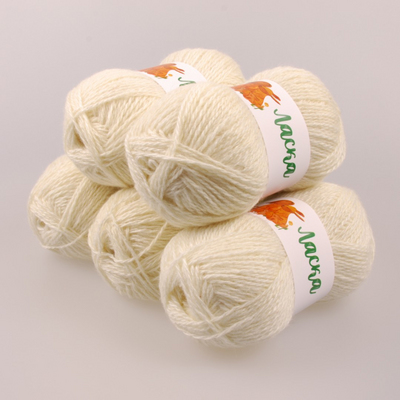 Пряжа Ласка  Alpira, 100 г / 250 м, белый в интернет-магазине Швейпрофи.рф