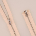Молния TIT Т3 мет. 70 см (2 замка) литая никель/бежево-розовый