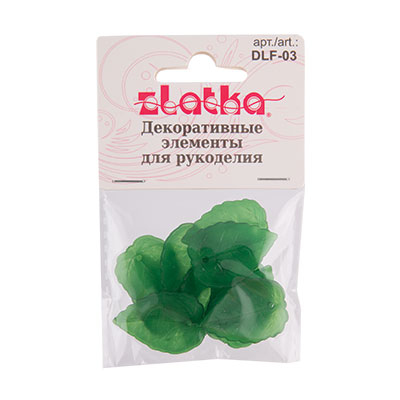Подвеска Zlatka DLF-03  «Лист» 27*19 мм уп. 10 шт. в интернет-магазине Швейпрофи.рф