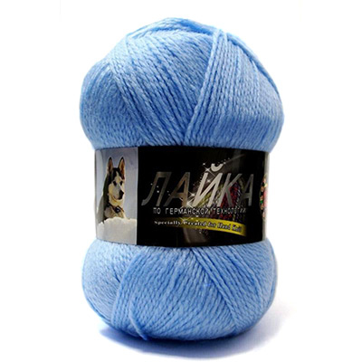 Пряжа Лайка, (Color City) 100 г / 300 м, 0300 голубой в интернет-магазине Швейпрофи.рф
