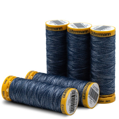 Нитки п/э Гутерман GUTERMAN Jeans №75  100 м для штопки джинсовых материалов 5397 джинс. 744476 в интернет-магазине Швейпрофи.рф