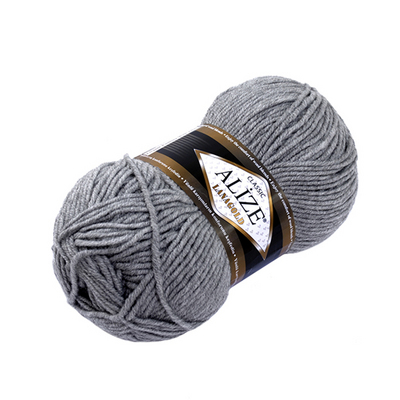 Пряжа Лана голд (LanaGold), 100 г / 240 м, 021 серый меланж в интернет-магазине Швейпрофи.рф
