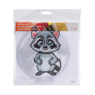 Набор для вышивания HP Kids 265 «Енот» 19*19 см 628467 в интернет-магазине Швейпрофи.рф