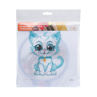 Набор для вышивания HP Kids 272 «Кошечка» 19*19 см 628474 в интернет-магазине Швейпрофи.рф