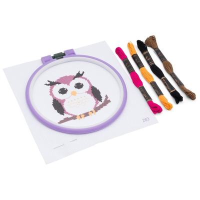 Набор для вышивания HP Kids 283 «Сова» 19*19 см 628485 в интернет-магазине Швейпрофи.рф