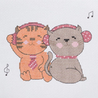 Набор для вышивания HP Kids 296 «Котики-меломаны» 19*19 см 629225