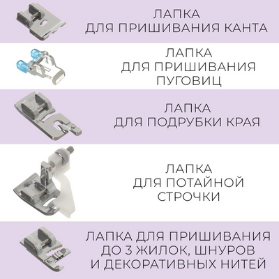 Набор лапок для бытовых швейных машин 6906739 (уп. 15 шт.) в интернет-магазине Швейпрофи.рф