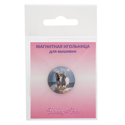 Игольница- магнит 541958 ИГ-2412 «Белые лошади» 25*3 мм в интернет-магазине Швейпрофи.рф