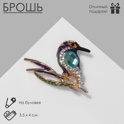 Брошь 3734762 «Птица Лори» микс/золото в интернет-магазине Швейпрофи.рф