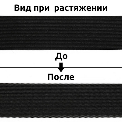Резинка Тайвань 40 мм (рул. 40 м) 13,32 г/м черн. ОБЛ в интернет-магазине Швейпрофи.рф