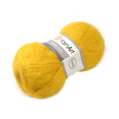 Пряжа Мохер YarnArt (Mohair Classic),100 г / 220 м, 136 жёлтый в интернет-магазине Швейпрофи.рф