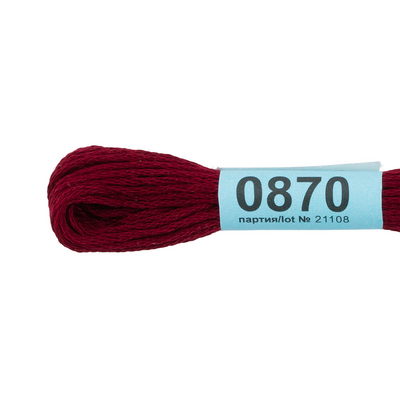 Мулине х/б 8 м Гамма, 0870 т. бордо в интернет-магазине Швейпрофи.рф