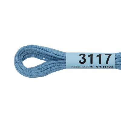 Мулине х/б 8 м Гамма, 3117 т.-голубой в интернет-магазине Швейпрофи.рф